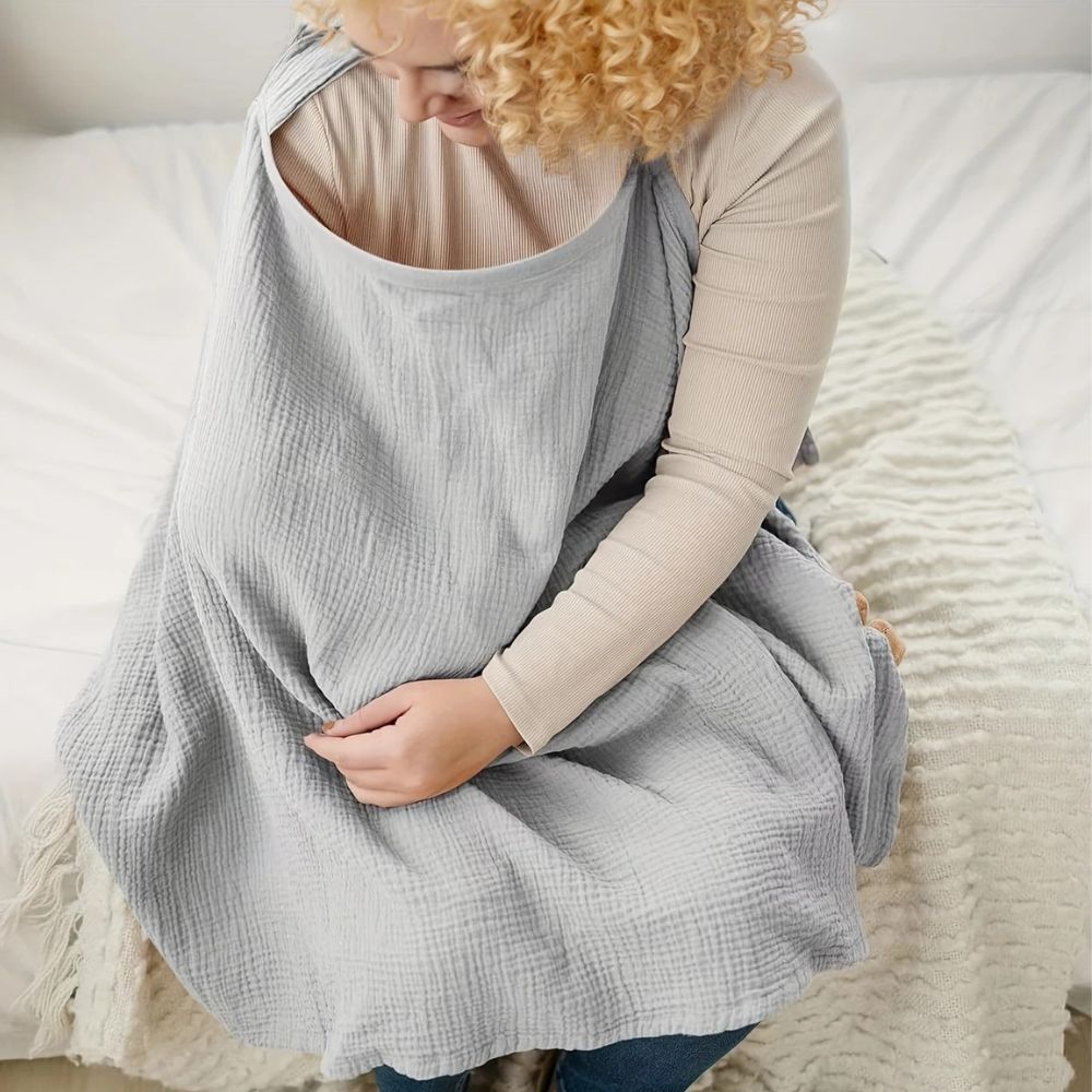 Breathable Cotton Breastfeeding Shawl Mocca - Breastfeeding & Nursing from Senso - Blanky