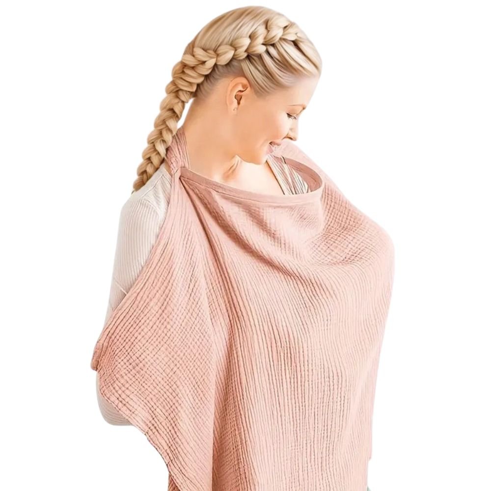 Breathable Cotton Breastfeeding Shawl Pink Salt - Breastfeeding & Nursing from Senso - Blanky