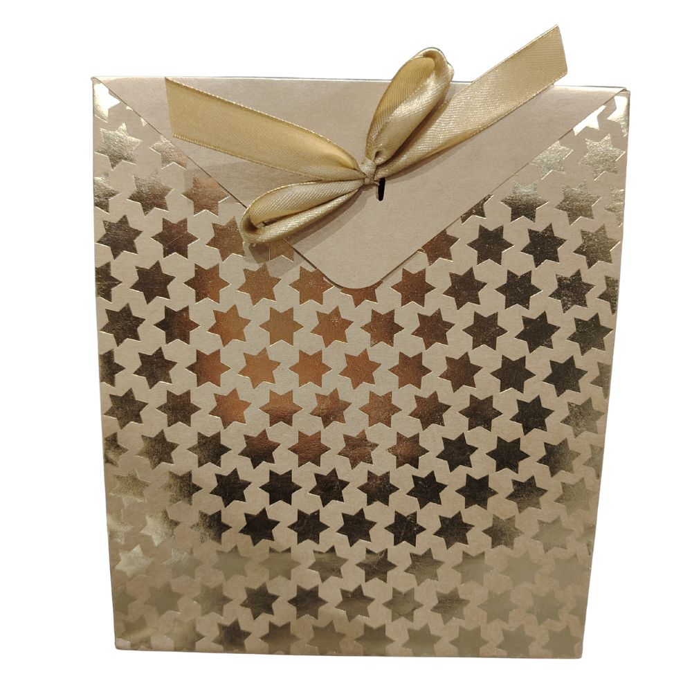 Gift Envelope Bag with Gold Star Pattern and Integrated Ribbon - Gift Box from Senso-Blanky