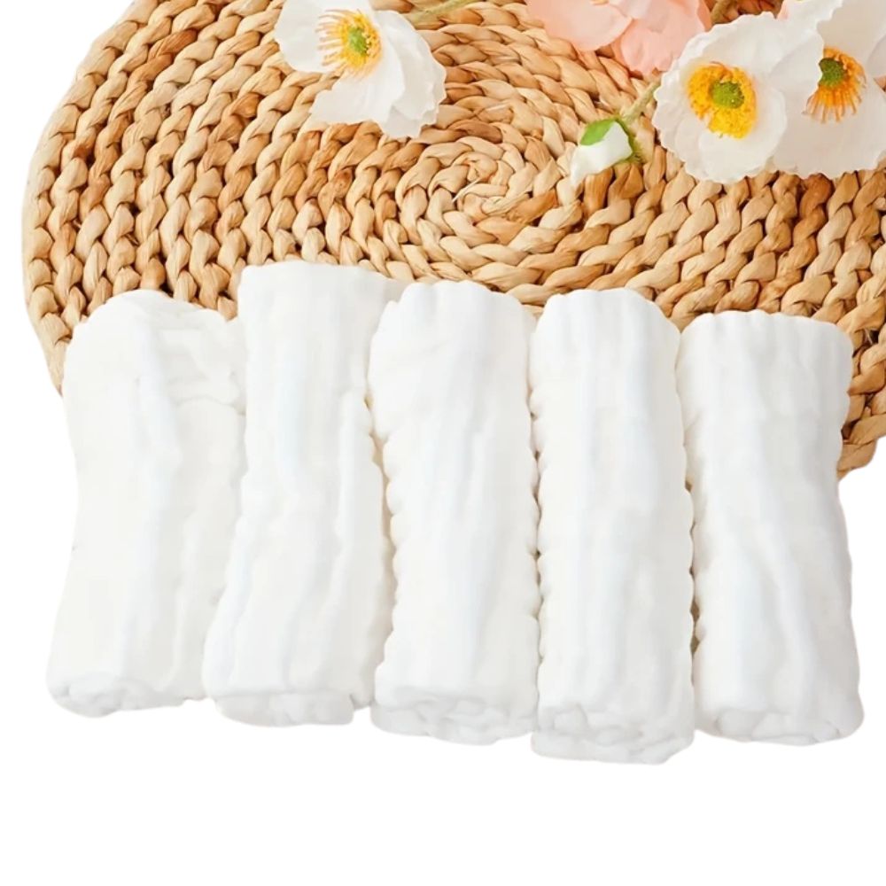 Multi - Use Ultra - Soft Muslin Squares (25x25cm) (Set of 2) White - Baby Care Essentials from Senso - Blanky