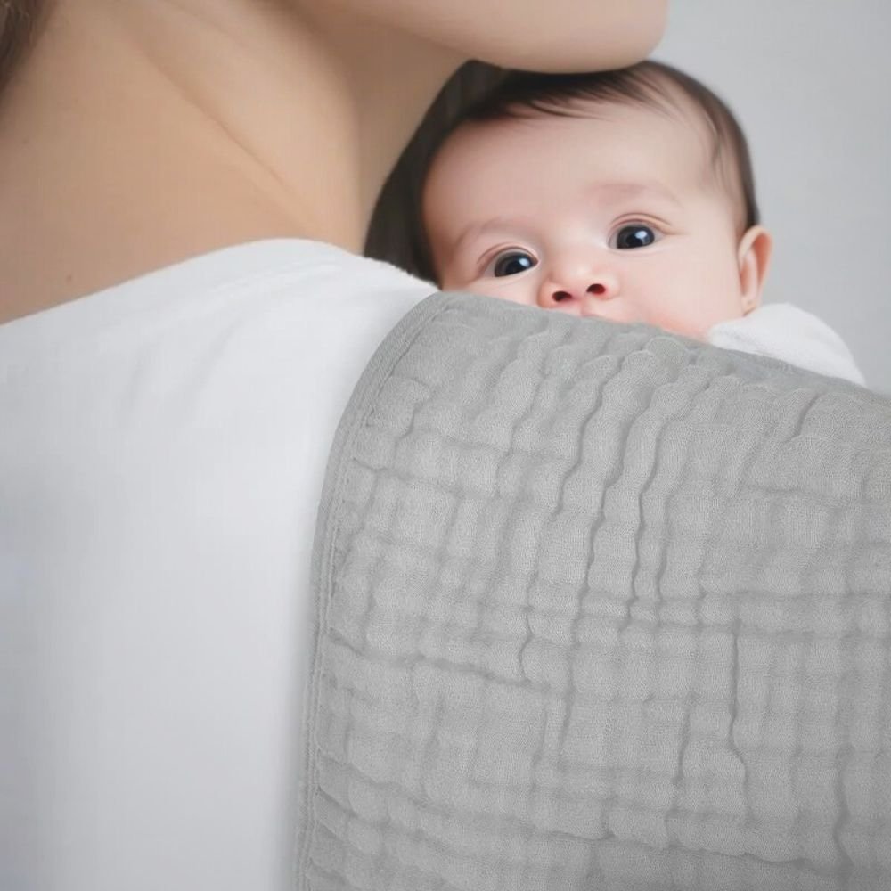 Muslin Burping Cloth (25 x 45cm) White - Multi - use Cloths from Senso - Blanky