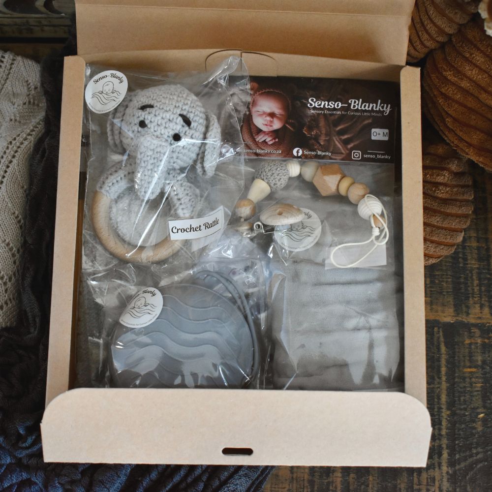 Senso - Blanky Sensory Gift Bundle (0 - 3M) - Grey - Baby Gift Set from Senso - Blanky