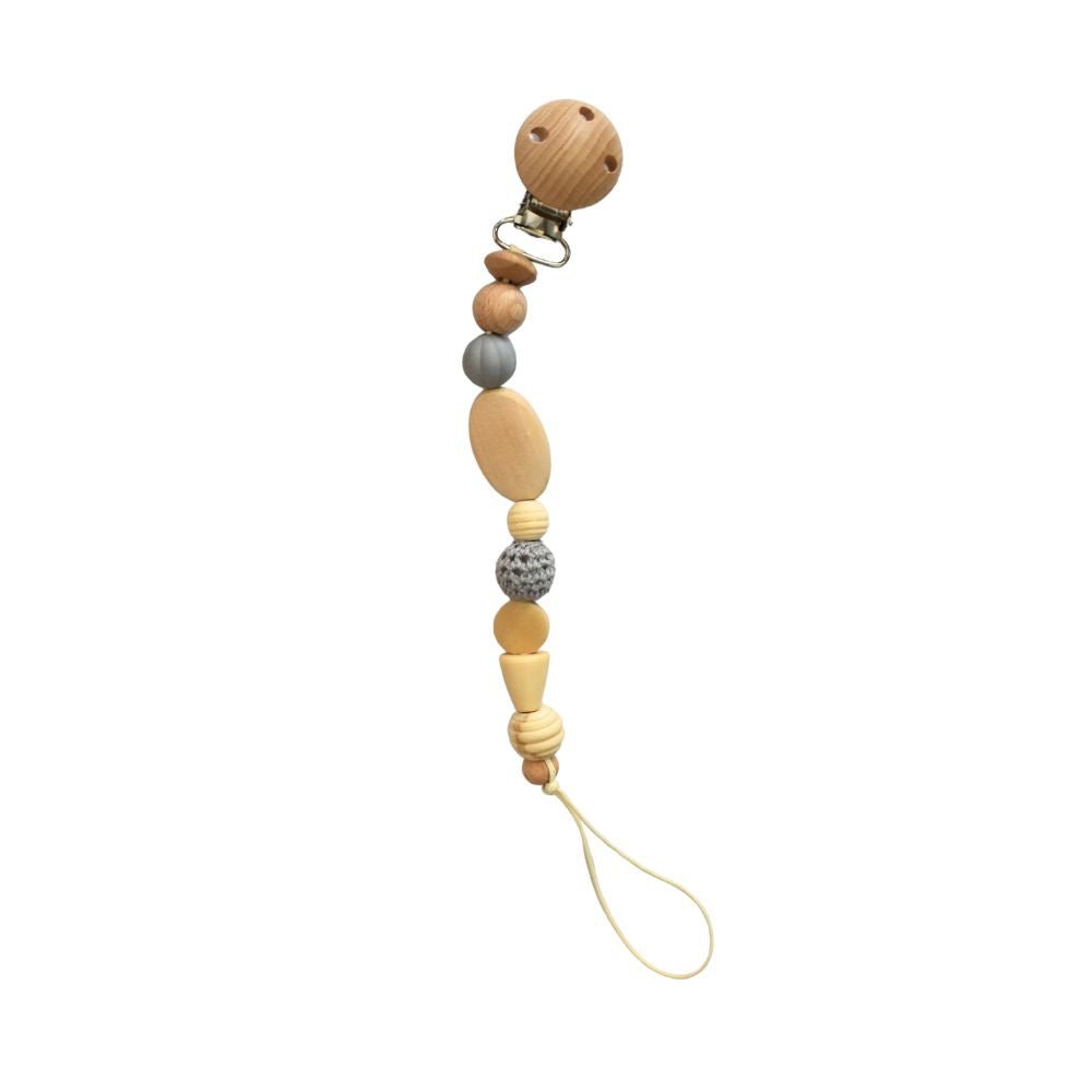 Senso - Grip Multi - Texture Dummy Clip (0M+) Multi - Tone Natural Grey - Baby Care Essentials from Senso - Blanky