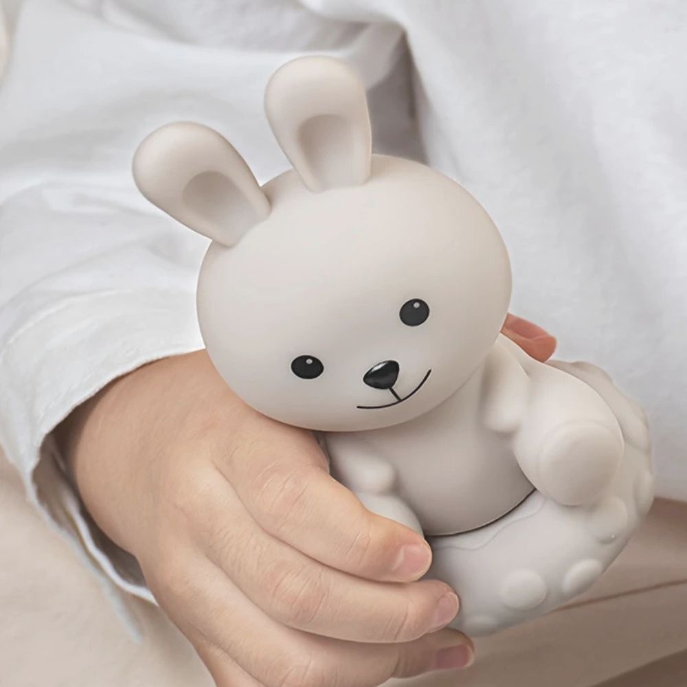 Silicone Sensory Stacking Rings with Rabbit Topper Rabbit - Educational Baby Toy from Senso - Blanky