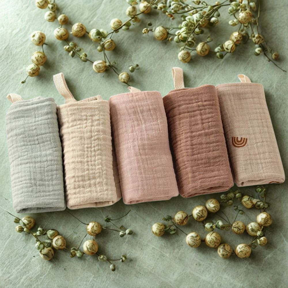 Ultra - Absorbent Multi - Use Muslin Squares (22x22cm) Multicolored Pack - from Senso - Blanky