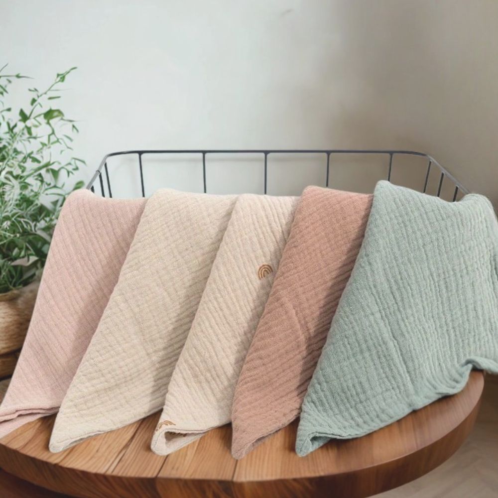 Ultra - Absorbent Multi - Use Muslin Squares (22x22cm) Multicolored Pack - from Senso - Blanky