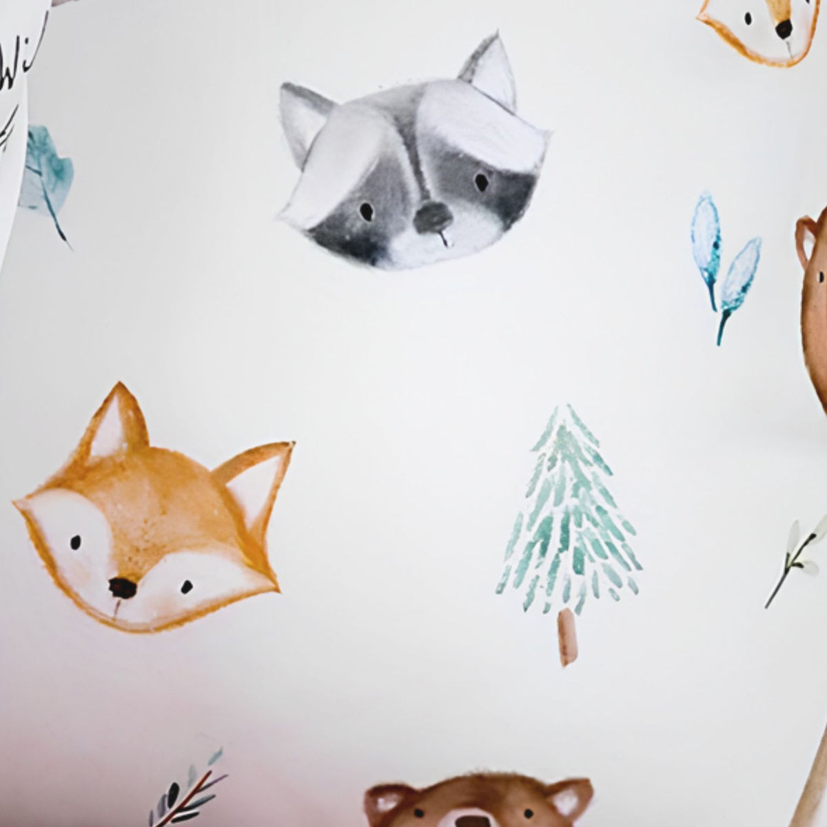 close-up of Woodland Animals printed waterproof nappy wet bags - Available from Senso-Blanky
