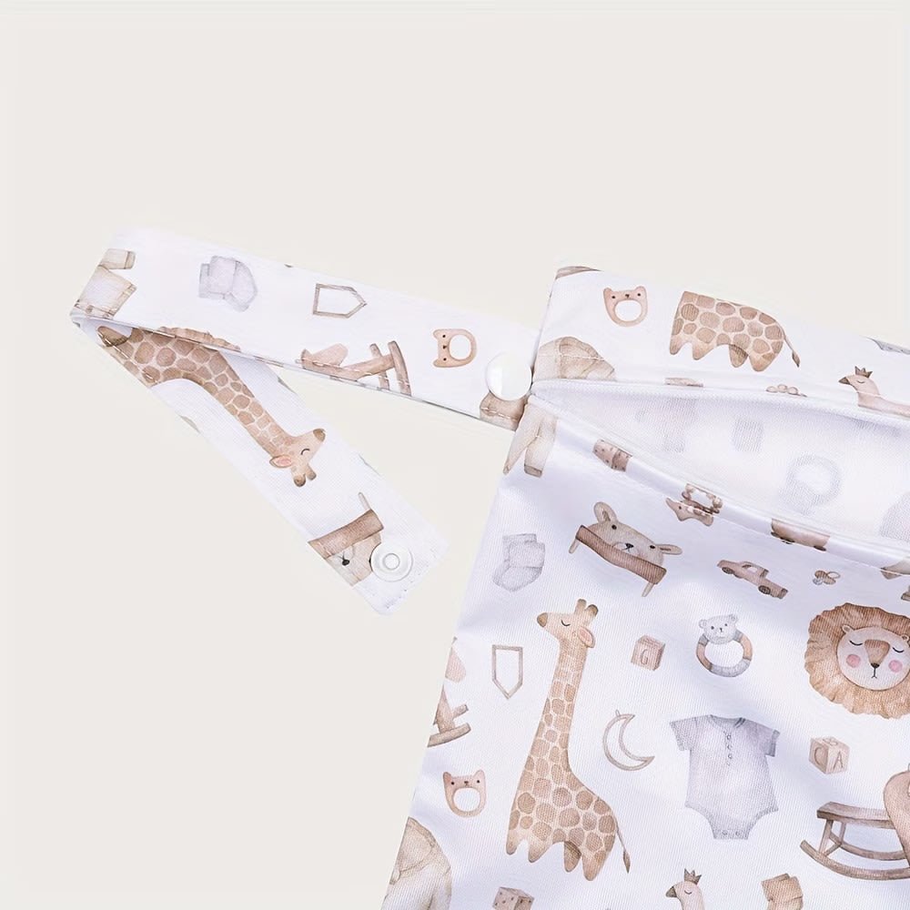 Nappy Wet Bag attachment handle - Baby Lion Safari - Baby Care Essentials from Senso - Blanky