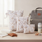 3 - Piece Reusable Waterproof Nappy Wet Bag Set ready for diaper bag - Baby Lion Safari - Baby Care Essentials from Senso - Blanky