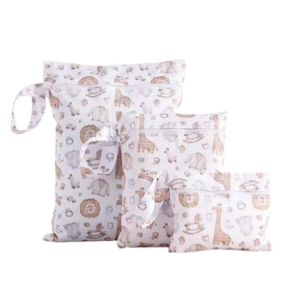 3 - Piece Reusable Waterproof Nappy Wet Bag Set - Lion - Baby Care Essentials from Senso - Blanky
