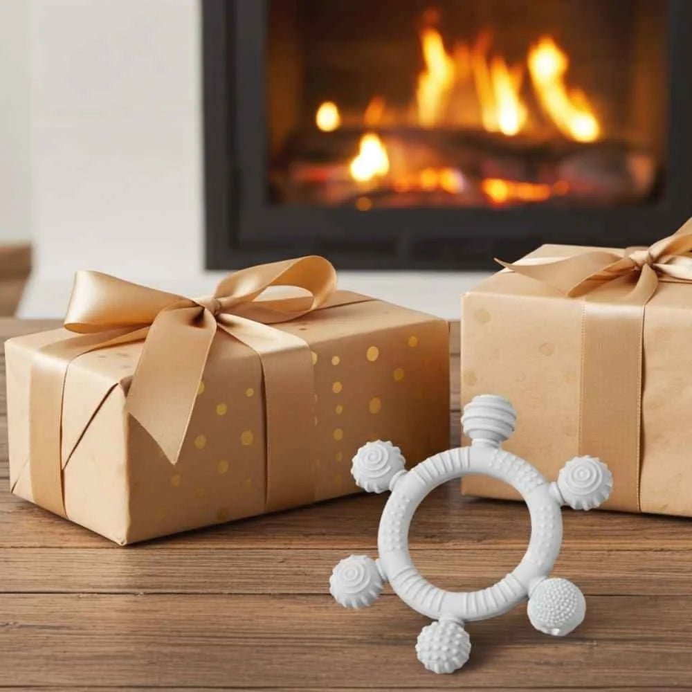 6 - Ball Silicone Sensory Teether & Gum Soother Dark Grey - Baby Teether from Senso - Blanky