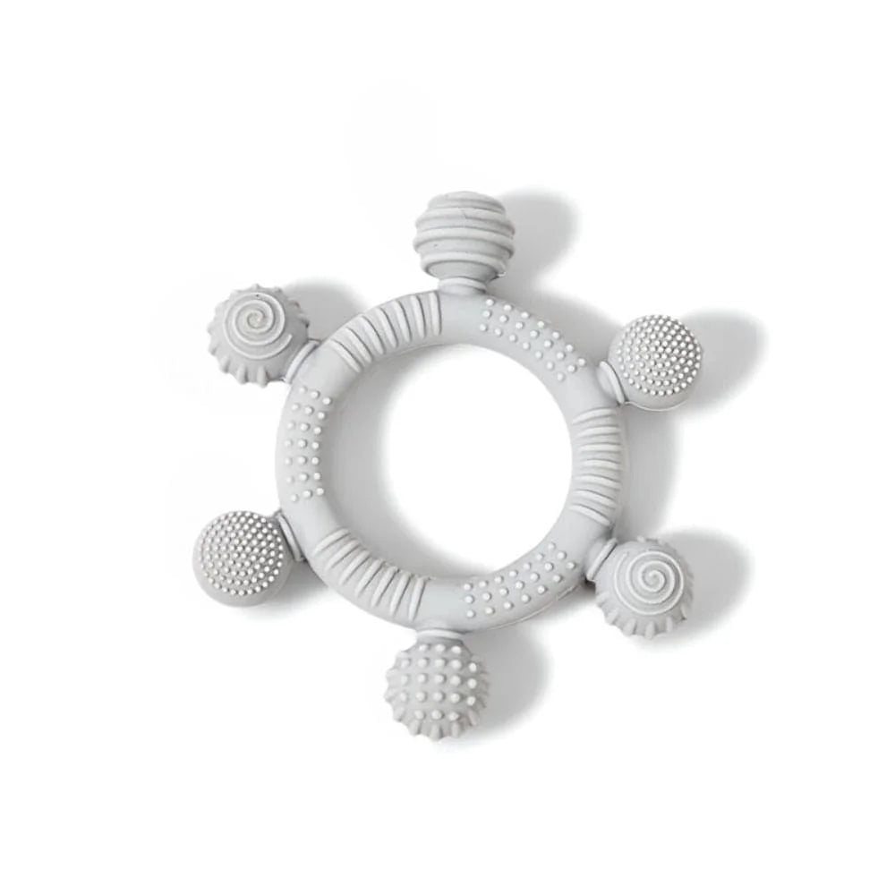 6 - Ball Silicone Sensory Teether & Gum Soother Dark Grey - Baby Teether from Senso - Blanky