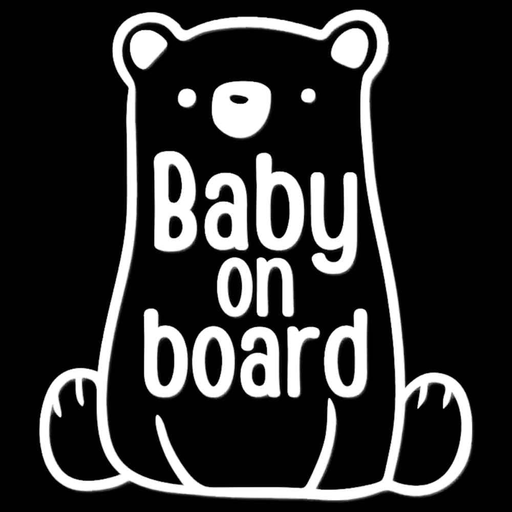 Baby on Board Bear Decal (10x12cm) - Car Decal from Senso - Blanky