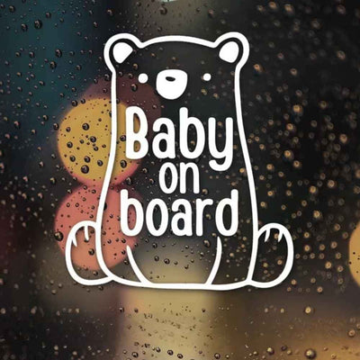 Baby on Board Bear Decal (10x12cm) - Car Decal from Senso - Blanky