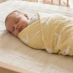 Bamboo Muslin Swaddle Blanket | Goose on Pale Yellow (110x120cm) - Baby Blanket & Swaddle from Senso - Blanky