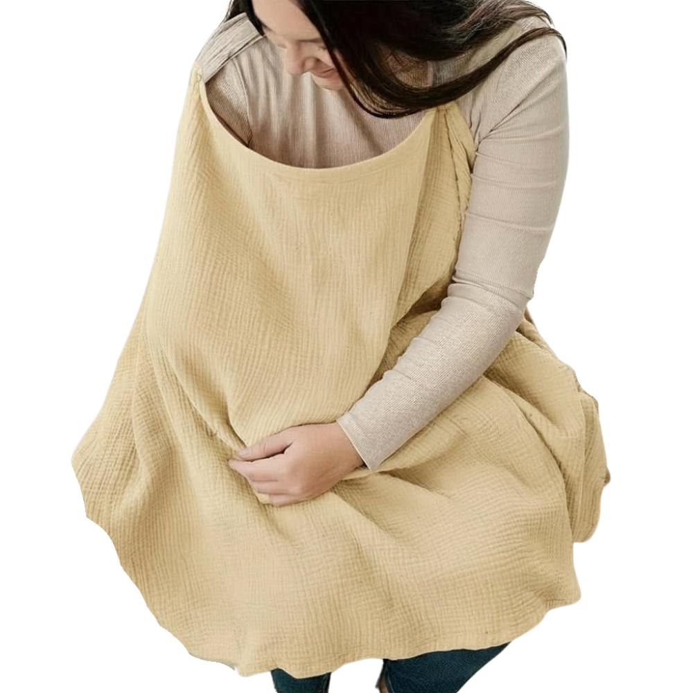 Senso-Blanky open-weave muslin breastfeeding shawl in a Honey wheat tone.