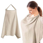 Breathable Cotton Breastfeeding Shawl in Mocca - Baby Care Essentials from Senso-Blanky