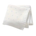 Breathable Hollow Knit Acrylic Blanket (12M+) White - toddler knit blanket from Senso - Blanky