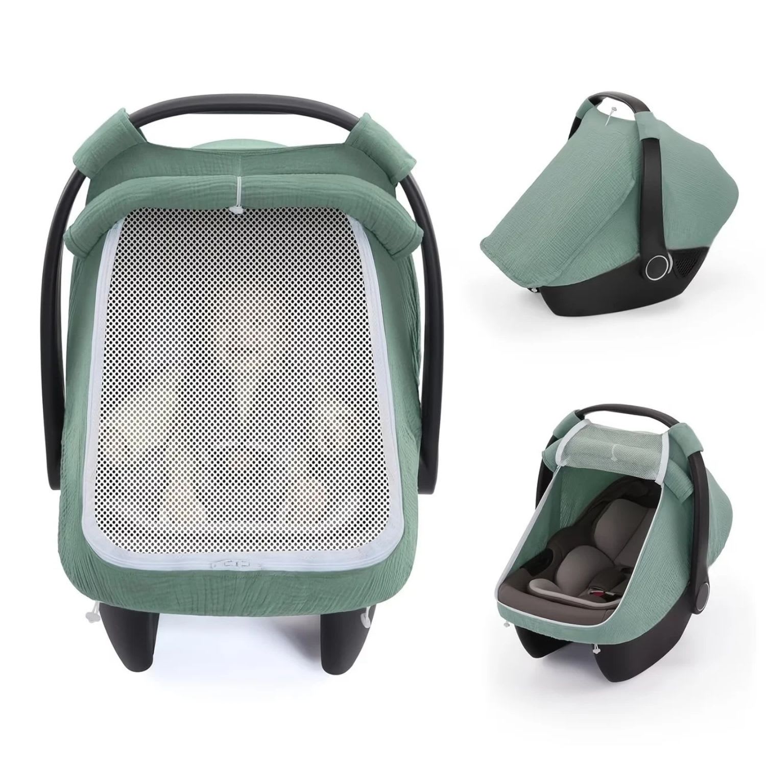 Breathable Muslin Baby Car Seat Cover