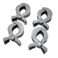 4-pack universal stroller blanket clips in durable ABS grey plastic for pram canopies available from Senso-Blanky