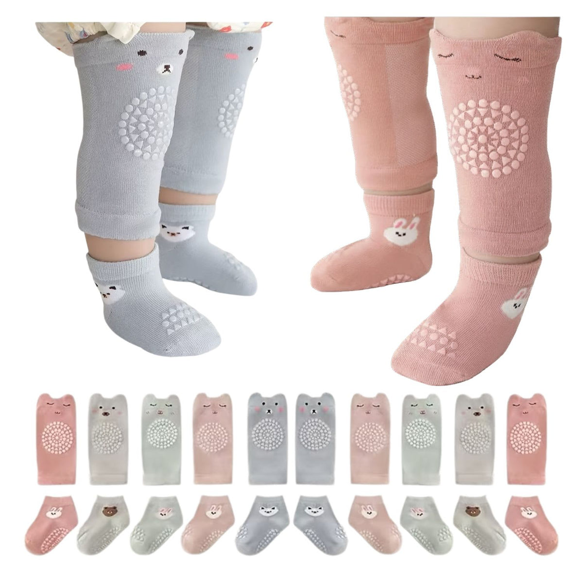 Cotton_Crawling_Knee_Pads_Socks_12_Months_-_5pk_nordic_neutrals