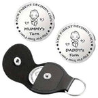 Fun Parent Decision Coin - Double - Sided Stainless Steel with Keyring Pouch - Daddy To Be from Senso - Blanky