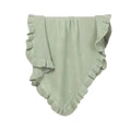 Lightweight Acrylic Knit Blanket with Ruffle Trim (12M+) Pale Sage - Baby Knit Blanket from Senso - Blanky