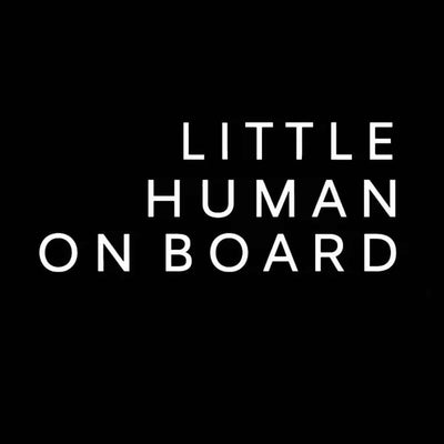 Little Human on Board Decal - White Text White - Car Decal from Senso - Blanky