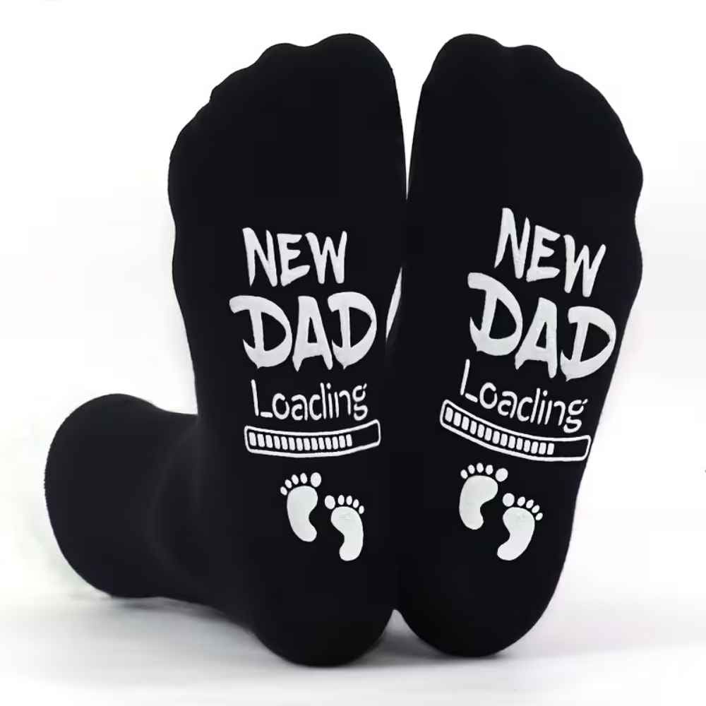"New Dad Loading..." Mens's Novelty Grip Socks (1 Pair) - Daddy To Be from Senso - Blanky