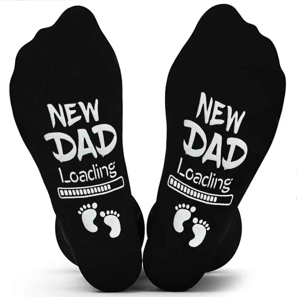 "New Dad Loading..." Mens's Novelty Grip Socks (1 Pair) - Daddy To Be from Senso - Blanky
