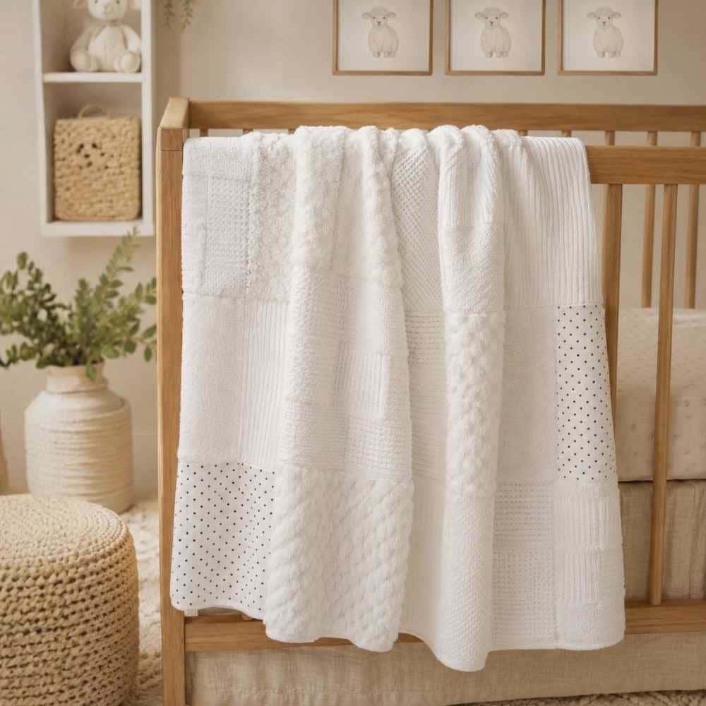 Senso - Blanky Play - Time Blanket (Newborn+) | Multi - tone White - Baby Blanket & Swaddle from Senso - Blanky