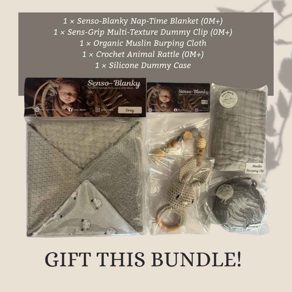 Senso - Blanky Sensory Gift Bundle (0 - 3M) - Grey - Baby Gift Set from Senso - Blanky