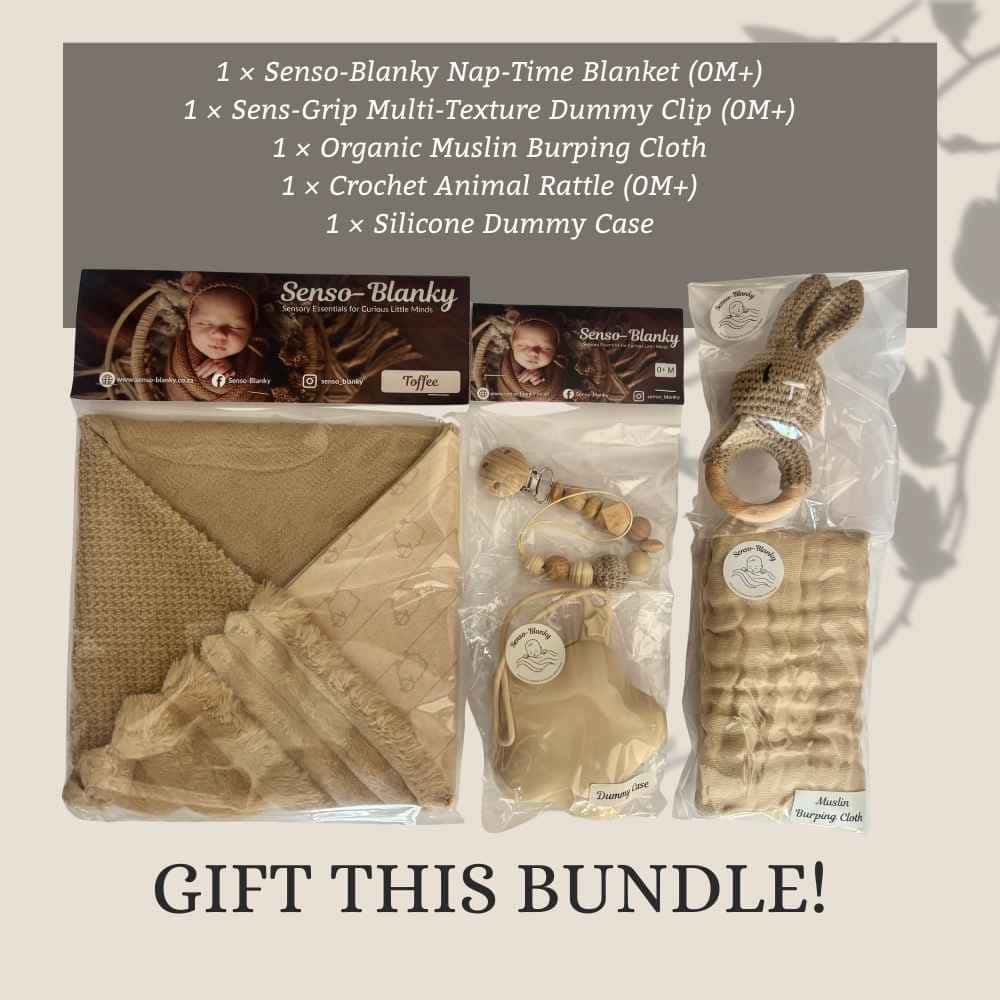 Senso - Blanky Sensory Gift Bundle (0 - 3M) - Toffee - Baby Gift Set from Senso - Blanky