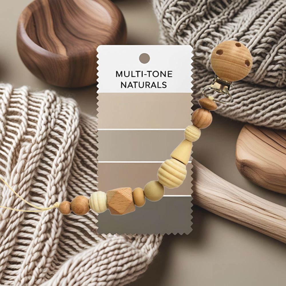 Senso - Grip Multi - Texture Dummy Clip (0M+) Multi - Tone Natural Grey - Baby Care Essentials from Senso - Blanky