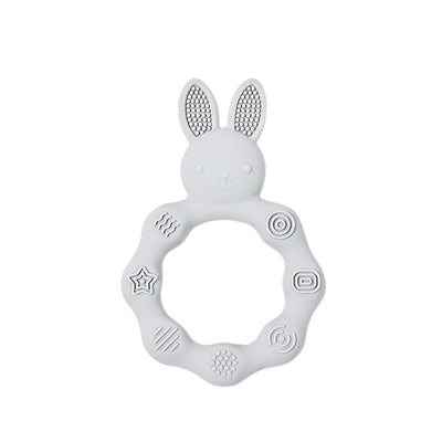 Silicone Rabbit Sensory Grip Teether (3M+) Gray Rabbit - Baby Teether from Senso - Blanky