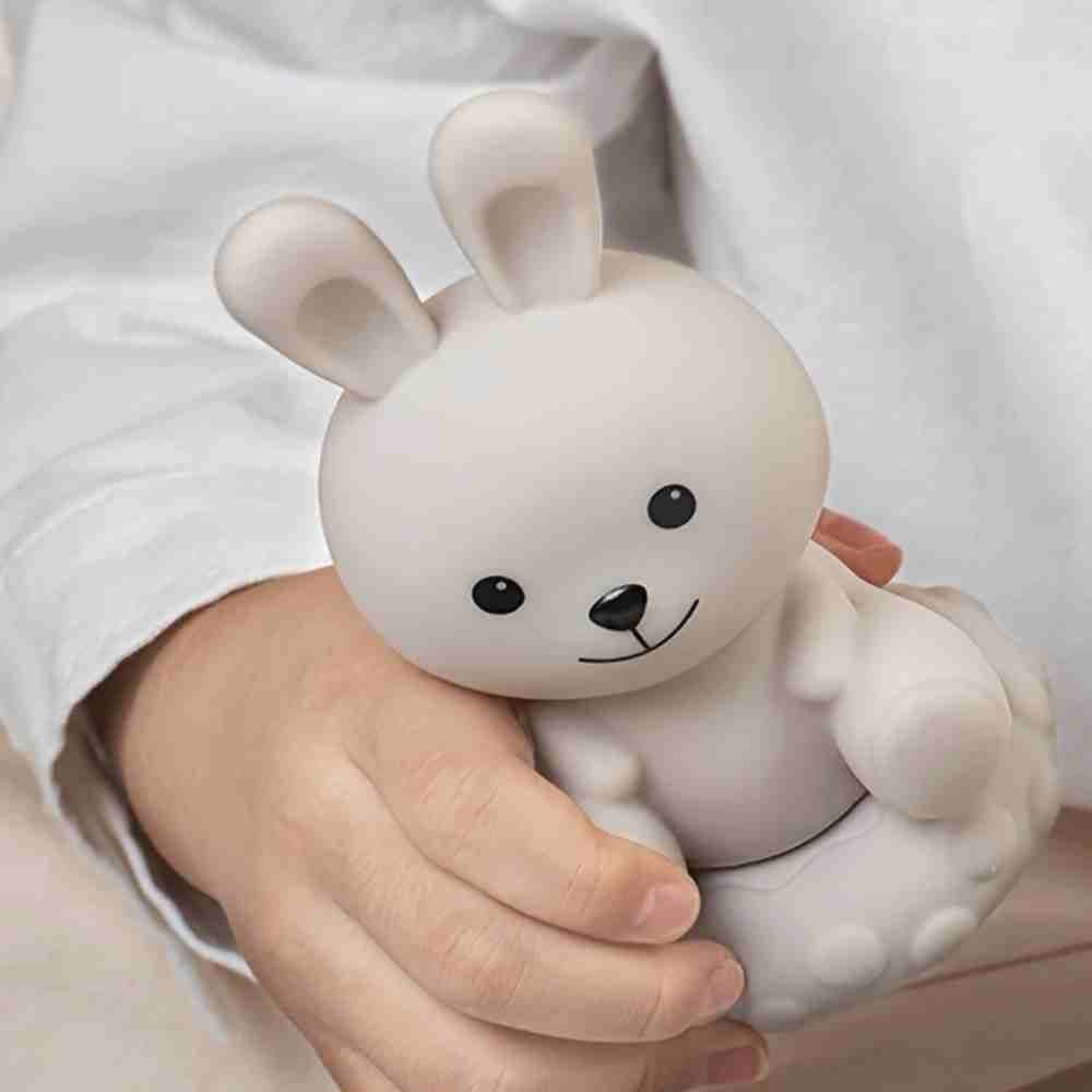 Silicone Sensory Stacking Rings with Rabbit Topper Rabbit - Educational Baby Toy from Senso - Blanky
