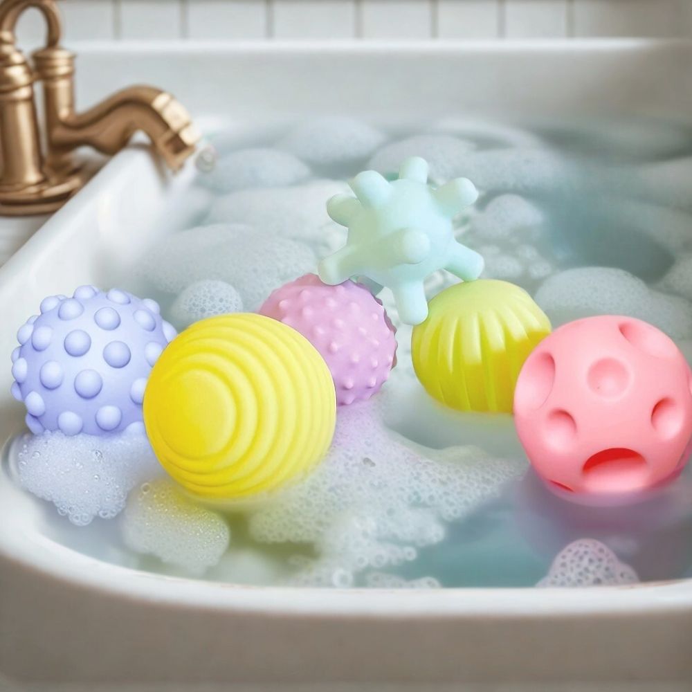 Silicone Touch & Play Sensory Balls (6 - Pack) - Baby Sensory Toy from Senso - Blanky