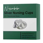 Silver - Plated Nursing Cups with Silicone Rings (2pcs) and Portable Bag Regular - Baby Care Essentials from Senso - Blanky
