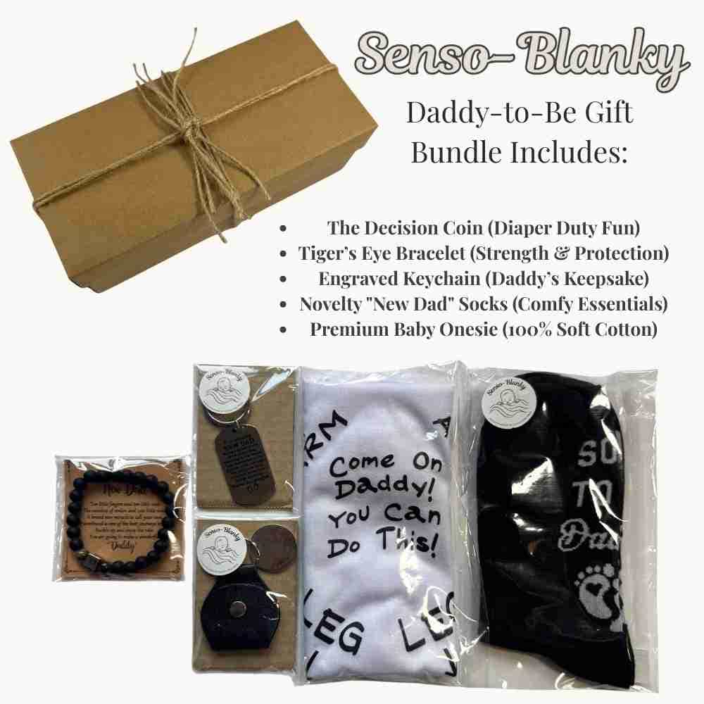 The Ultimate Daddy - to - Be Gift Bundle: Keepsake Bundle for Expectant Fathers - Baby Gift Set from Senso - Blanky