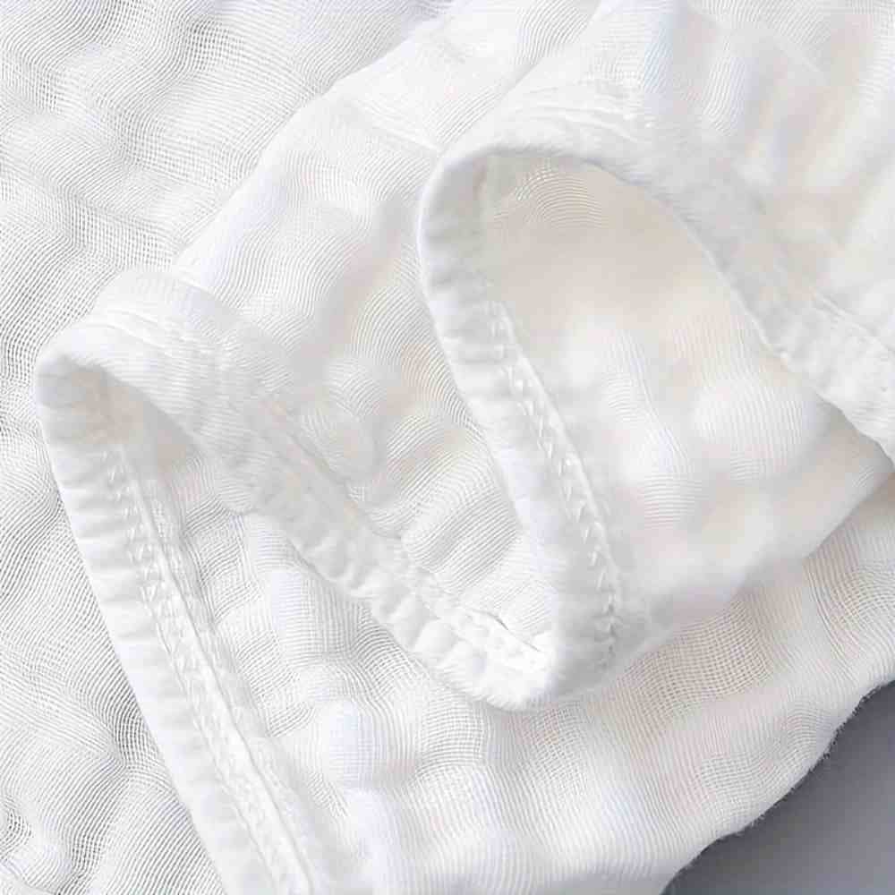 Ultra - Absorbent Muslin Burp Cloths | 4 - Pack Essential Bundle Beige - Baby Care Essentials from Senso - Blanky