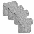4-Pack Ultra-Absorbent Muslin Burp Cloths for Babies - 100% Grey Cotton 25x45cm - Senso-Blanky Baby Essentials South Africa