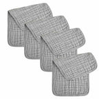 4-Pack Ultra-Absorbent Muslin Burp Cloths for Babies - 100% Grey Cotton 25x45cm - Senso-Blanky Baby Essentials South Africa