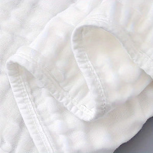 Ultra - Absorbent Muslin Burp Cloth closeup | 4 - Pack Essential Bundle White - Baby Care Essentials from Senso - Blanky
